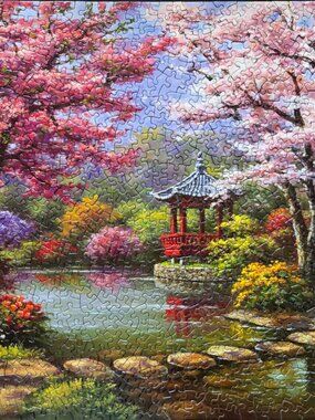 Spring pagoda, 1000 piece puzzle, SunsOut